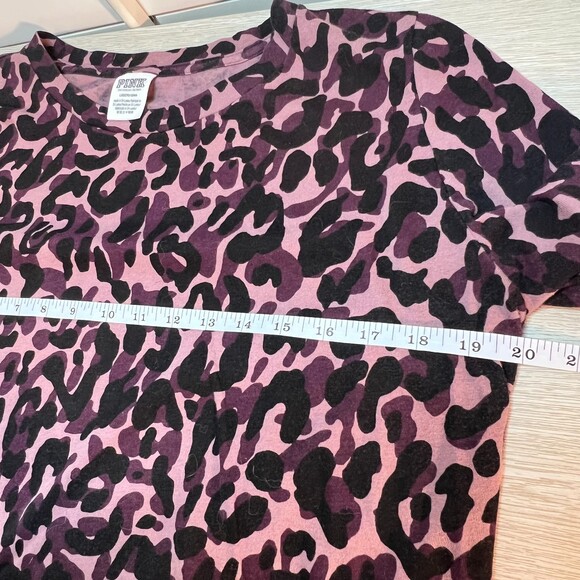 PINK Victoria's Secret Tee Shirt Womens Size L Abstract Cheetah Camo Print - Picture 9 of 11